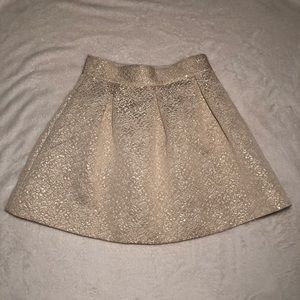 BP Gold Metallic Pleated Skirt